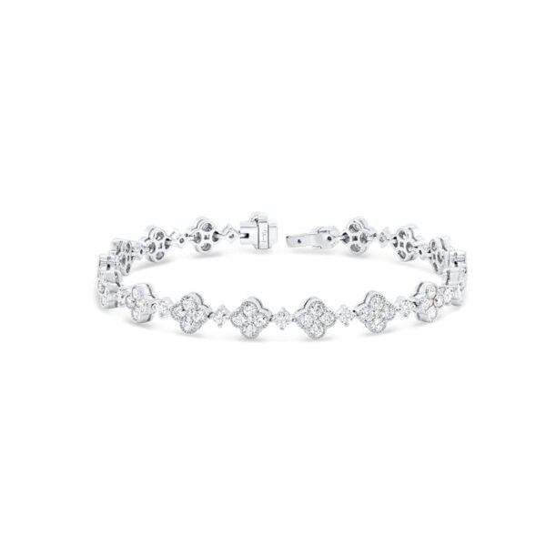 Clover Round Diamond Bracelet