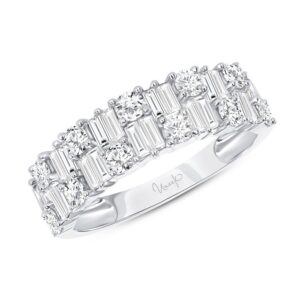 2-Row Round Diamond Fashion Ring
