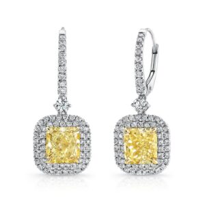 Double-Halo Dangle Earrings