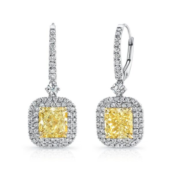 Double-Halo Dangle Earrings