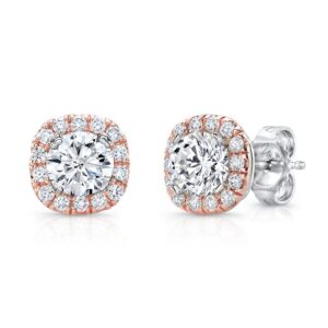 Halo Round Stud Earrings