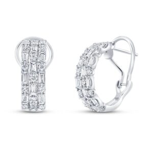 3-Row Huggie Earrings