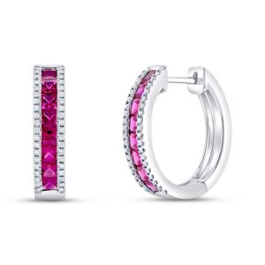 Ruby Huggie Earrings