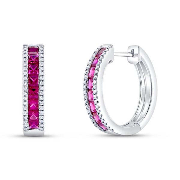 Ruby Huggie Earrings