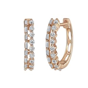 2-Row Huggie Earrings