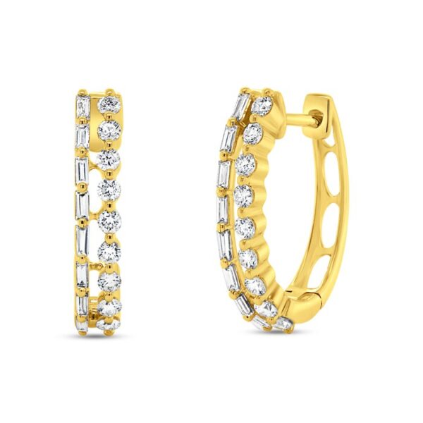 2-Row Huggie Earrings