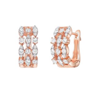 3-Row Huggie Earrings