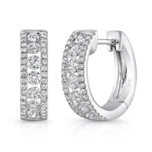 3-Row Huggie Earrings