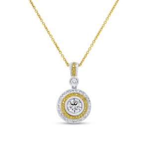 Double-Halo Drop Pendant
