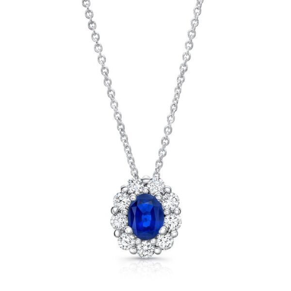 Oval Shaped Diamond Pendant