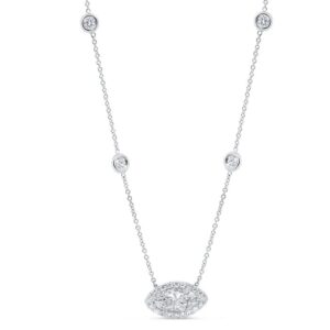 Halo Engagement Brooch Pendant