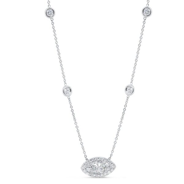 Halo Engagement Brooch Pendant