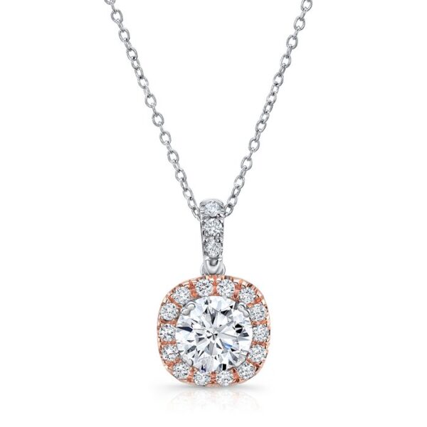 Halo Round Drop Pendant