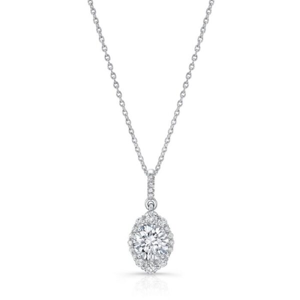 Halo Round Drop Pendant