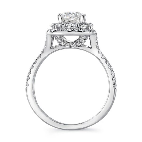 Double-Halo Oval Shaped Engagement Ring - Image 2