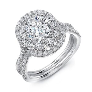 Double-Halo Round Engagement Ring
