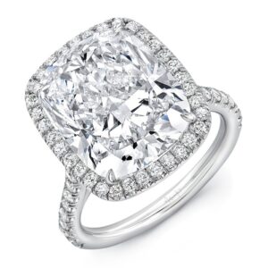 Halo Cushion Cut Diamond Engagement Ring
