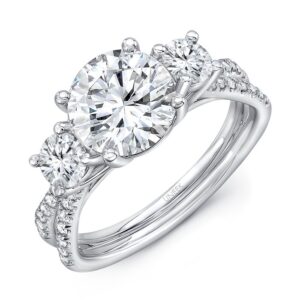 Three-Stone Round Engagement Ring
