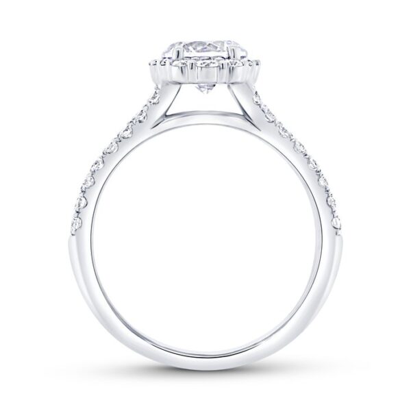 Halo Round Engagement Ring - Image 3