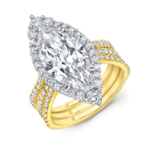 Halo Marquise Diamond Engagement Ring