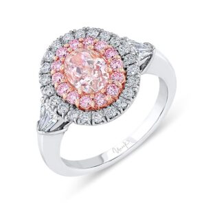 Double-Halo Pink Diamond Engagement Ring