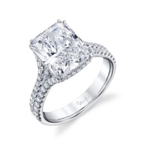 Split Radiant Diamond Engagement Ring