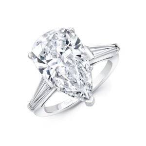 Three-Stone Pear Shaped Engagement Ring