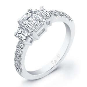 Three-Stone Radiant Engagement Ring
