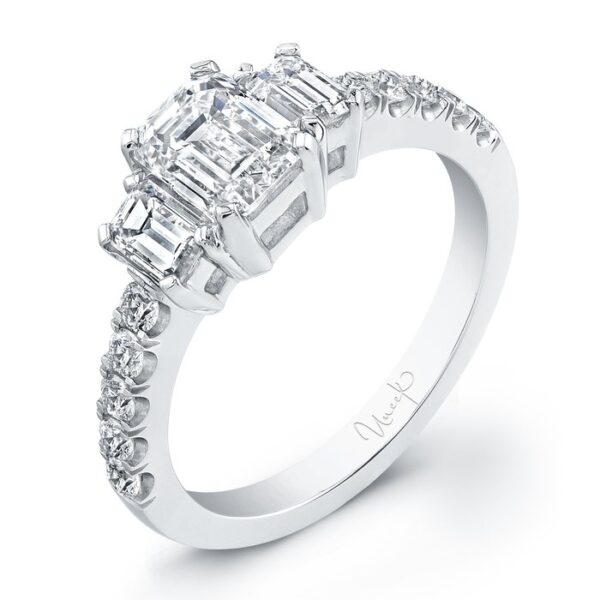 Three-Stone Radiant Engagement Ring