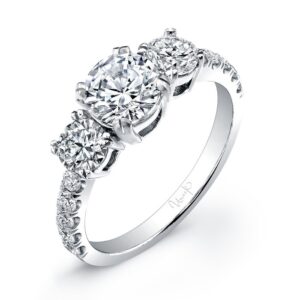Three-Stone Round Engagement Ring