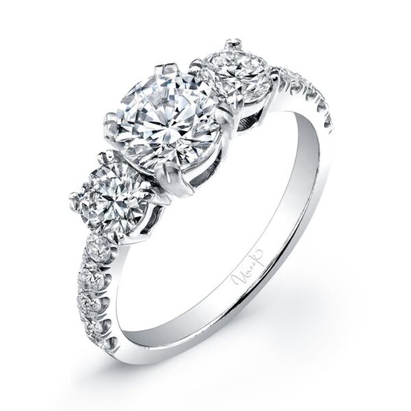 Three-Stone Round Engagement Ring