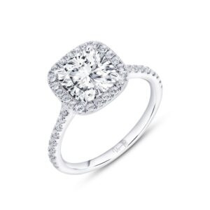 Halo Cushion Cut Engagement Ring