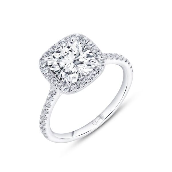 Halo Cushion Cut Engagement Ring