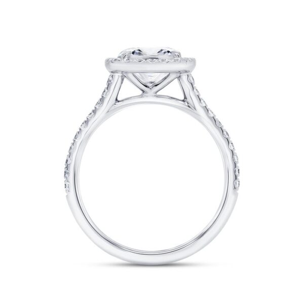 Halo Cushion Cut Engagement Ring - Image 3
