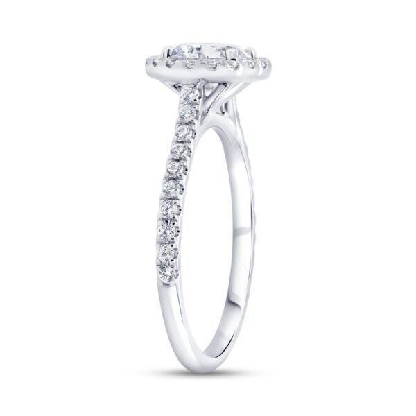 Single-Halo Round Engagement Ring - Image 2