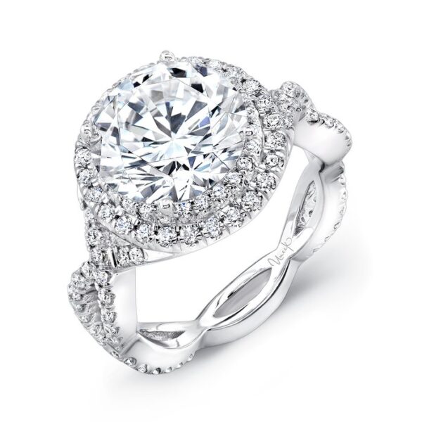 Double-Halo Round Engagement Ring