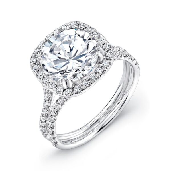 Halo Round Engagement Ring
