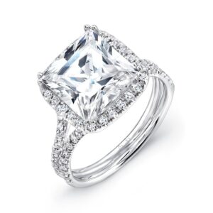 Halo Princess Cut Engagement Ring