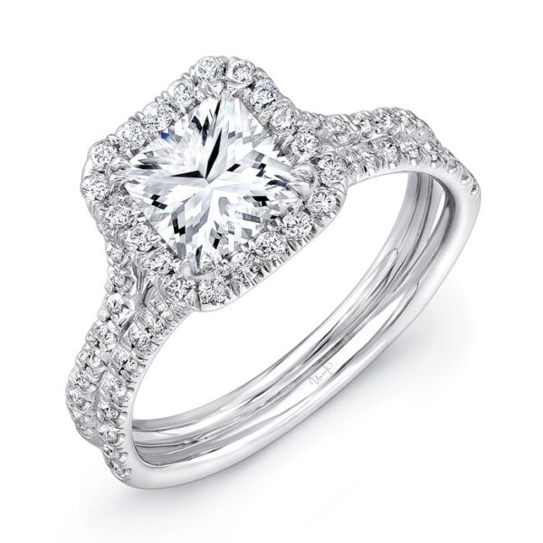 Halo Princess Cut Engagement Ring