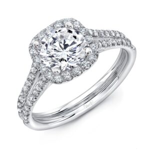Halo Round Engagement Ring