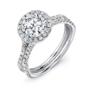 Halo Round Engagement Ring