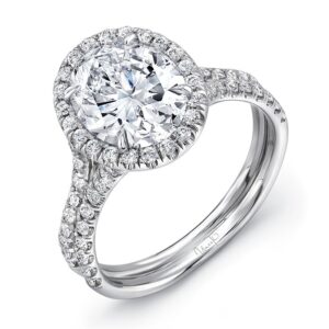 Halo Oval Shaped Engagement Ring