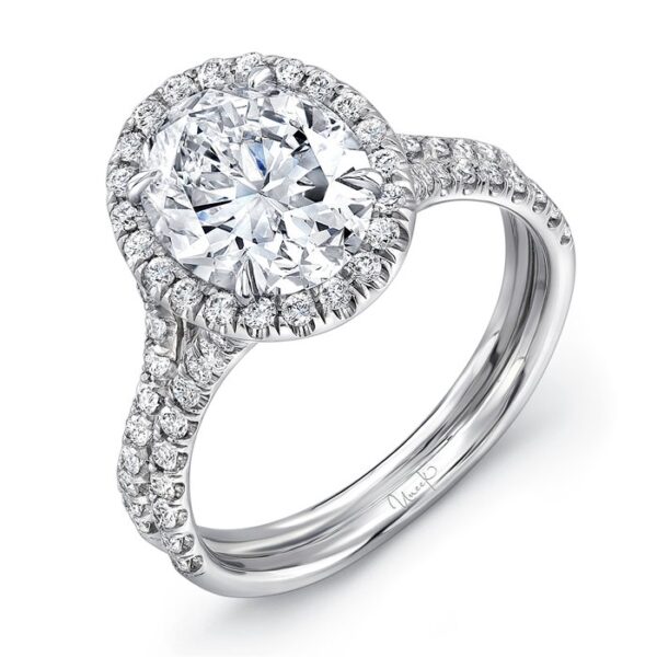 Halo Oval Shaped Engagement Ring