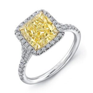 Halo Cushion Cut Engagement Ring