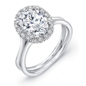 Halo Oval Shaped Engagement Ring