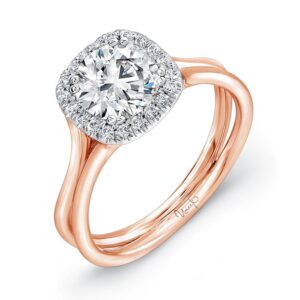 Halo Round Engagement Ring