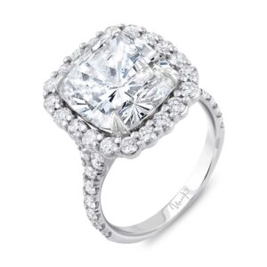 Halo Cushion Cut Diamond Engagement Ring