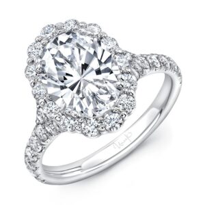 Halo Oval Shaped Engagement Ring