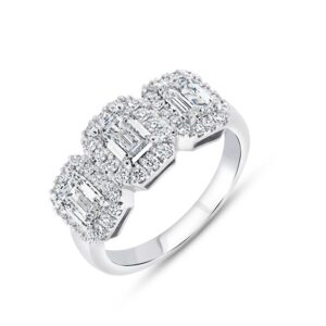 Halo Emerald Cut Diamond Engagement Ring
