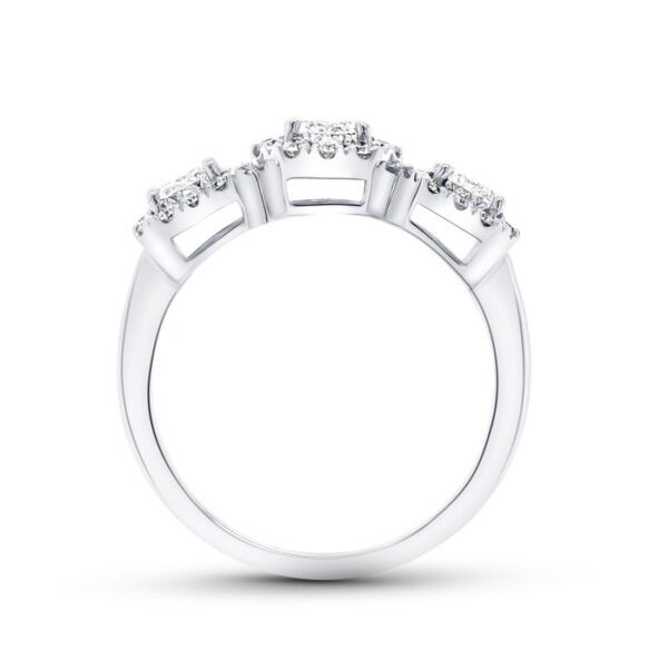 Halo Emerald Cut Diamond Engagement Ring - Image 3